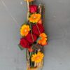 Herfstbloemstukje met bananenblad - Afbeelding 2